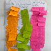 Lavagna con elaborati studenti del Living Lab