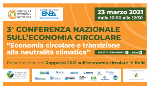 Locandina 3° Conferenza Nazionale sull'Economia Circolare