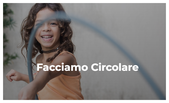 Locandina della survey facciamo circolare - bambina che gira un cerchio
