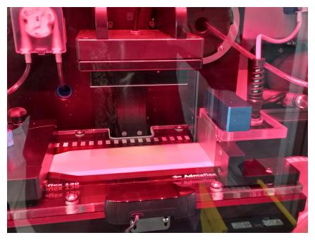 un momento della lavorazione tramite stampa 3D