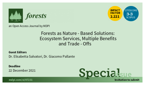 Locandina rivista Forests