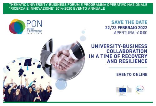 save the date Evento PON Ricerca e Innovazione