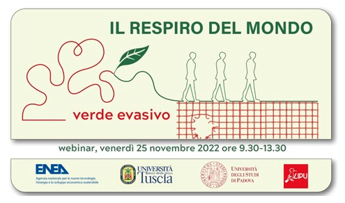 Locandina webinar Il respiro del mondo: verde evasivo