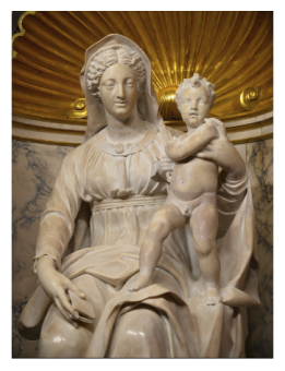 La Madonna del parto restaurata da batteri