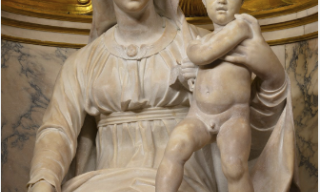La Madonna del parto restaurata da batteri