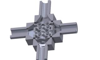 immagine di uno scambiatore in sezione utilizzato per la validazione geometrica dell'oggetto