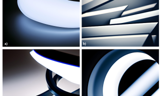 Concept design di sorgenti OLED curvilinee a), c) e d), ottenute da elementi rigidi b)