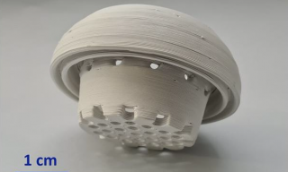 Braciere in tialite per stufe a pellet realizzato con tecnologia Liquid Deposition Modeling (LDM