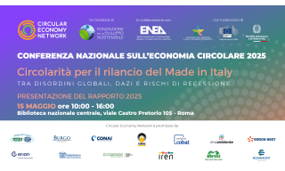 Locandina conferenza nazionale economia circolare 2025